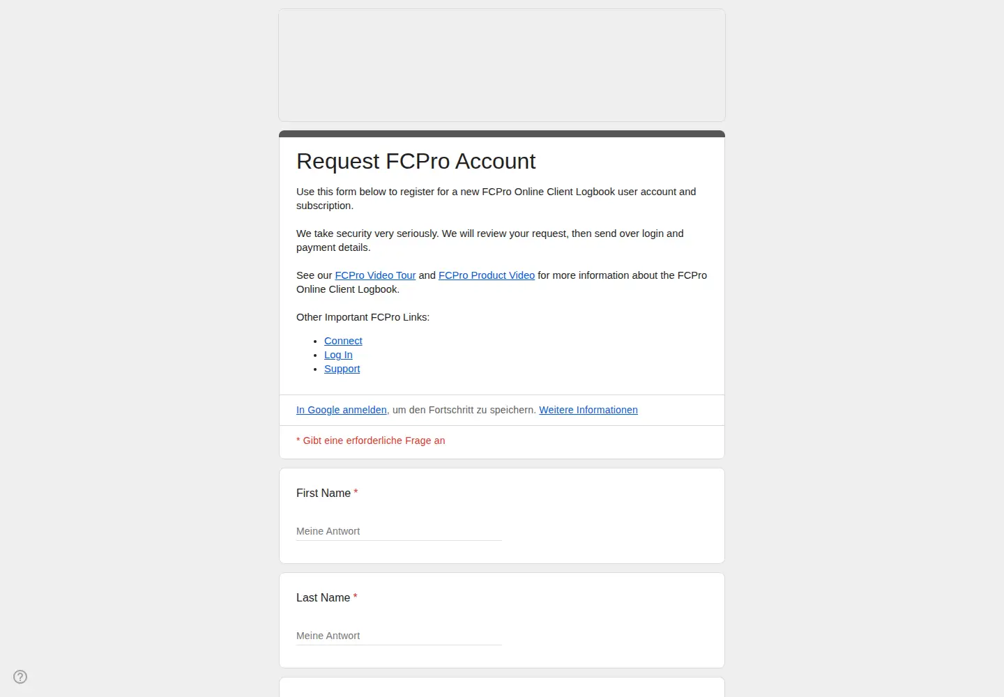 Screenshot of fcpro.org