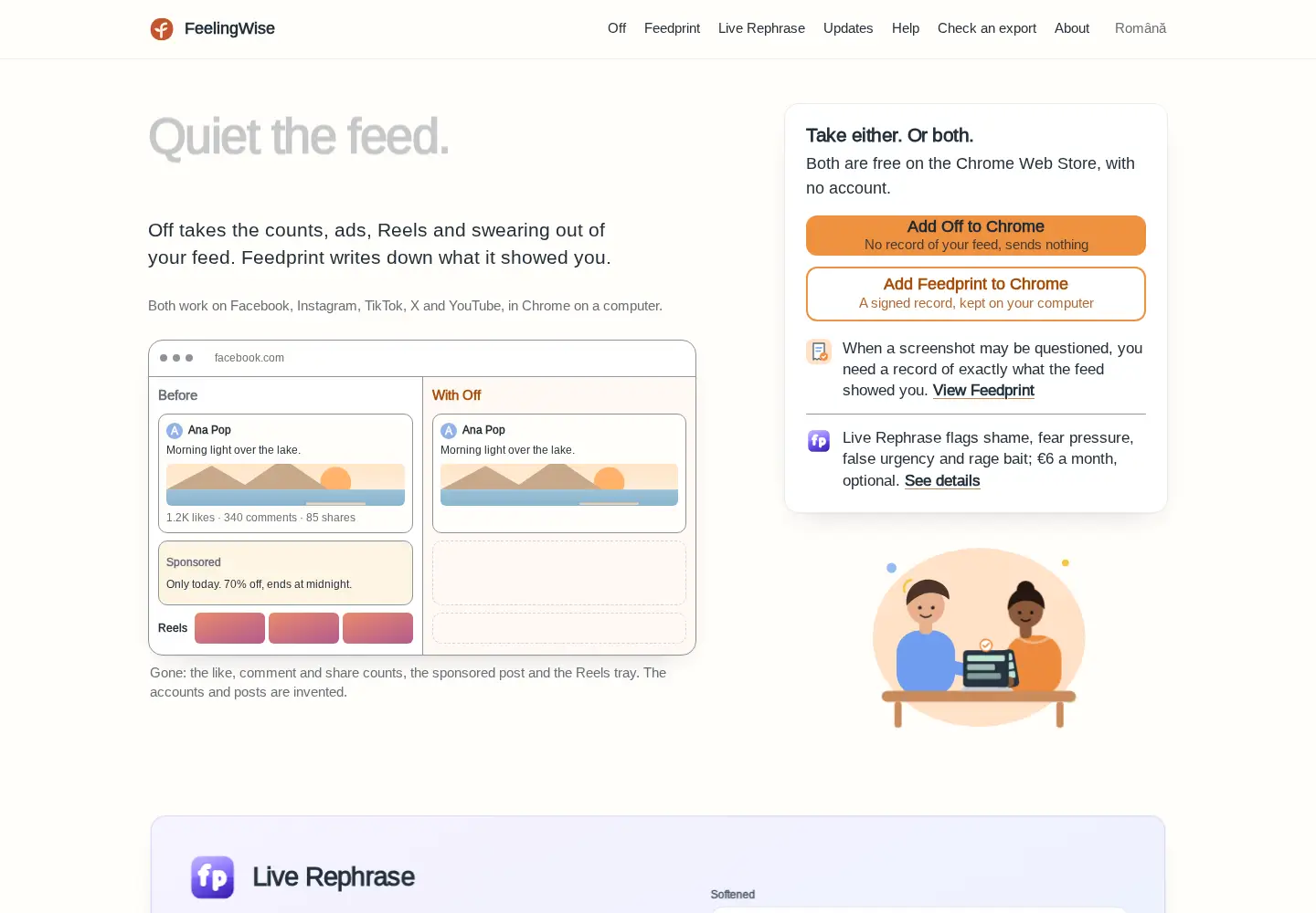 Screenshot of feelingwise.org