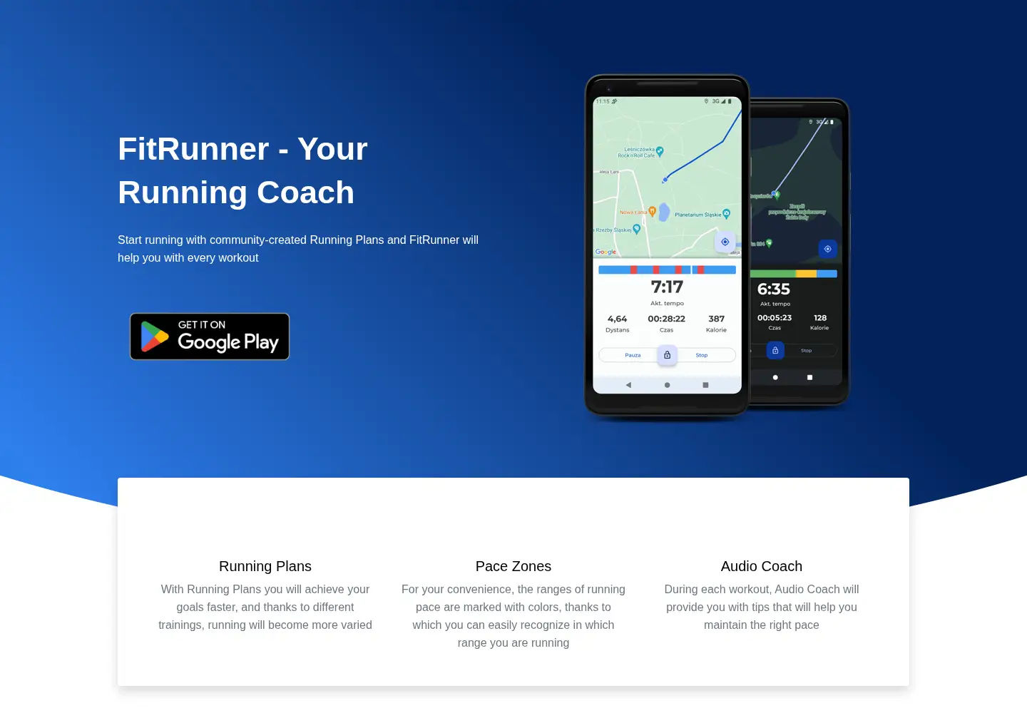 Screenshot of fitrunner.org