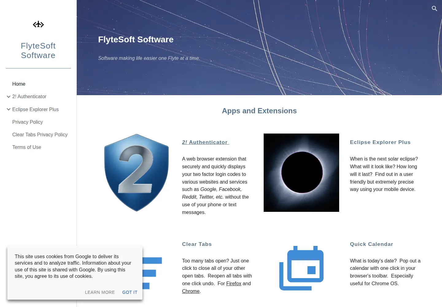Screenshot of flytesoft.org