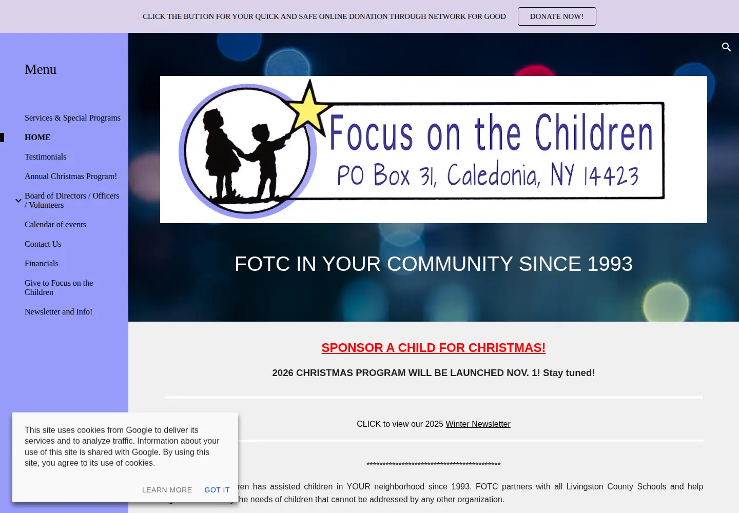 Screenshot of focuschild.org