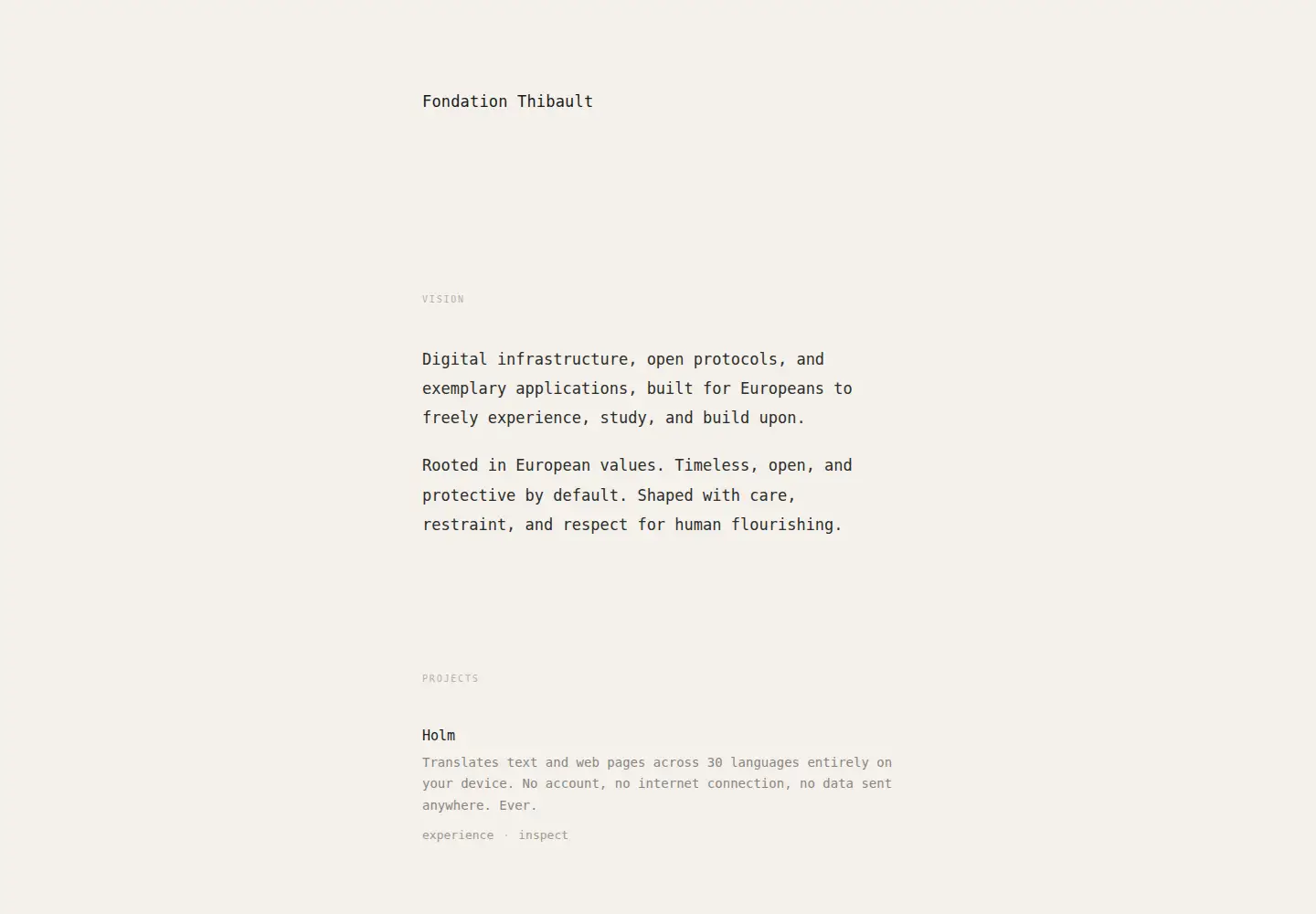Screenshot of fondationthibault.org