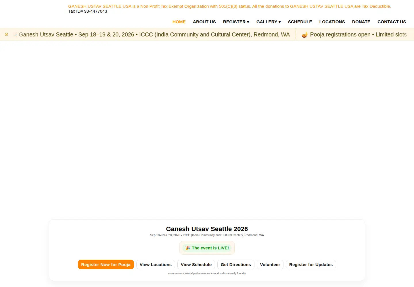 Screenshot of ganeshutsav.org