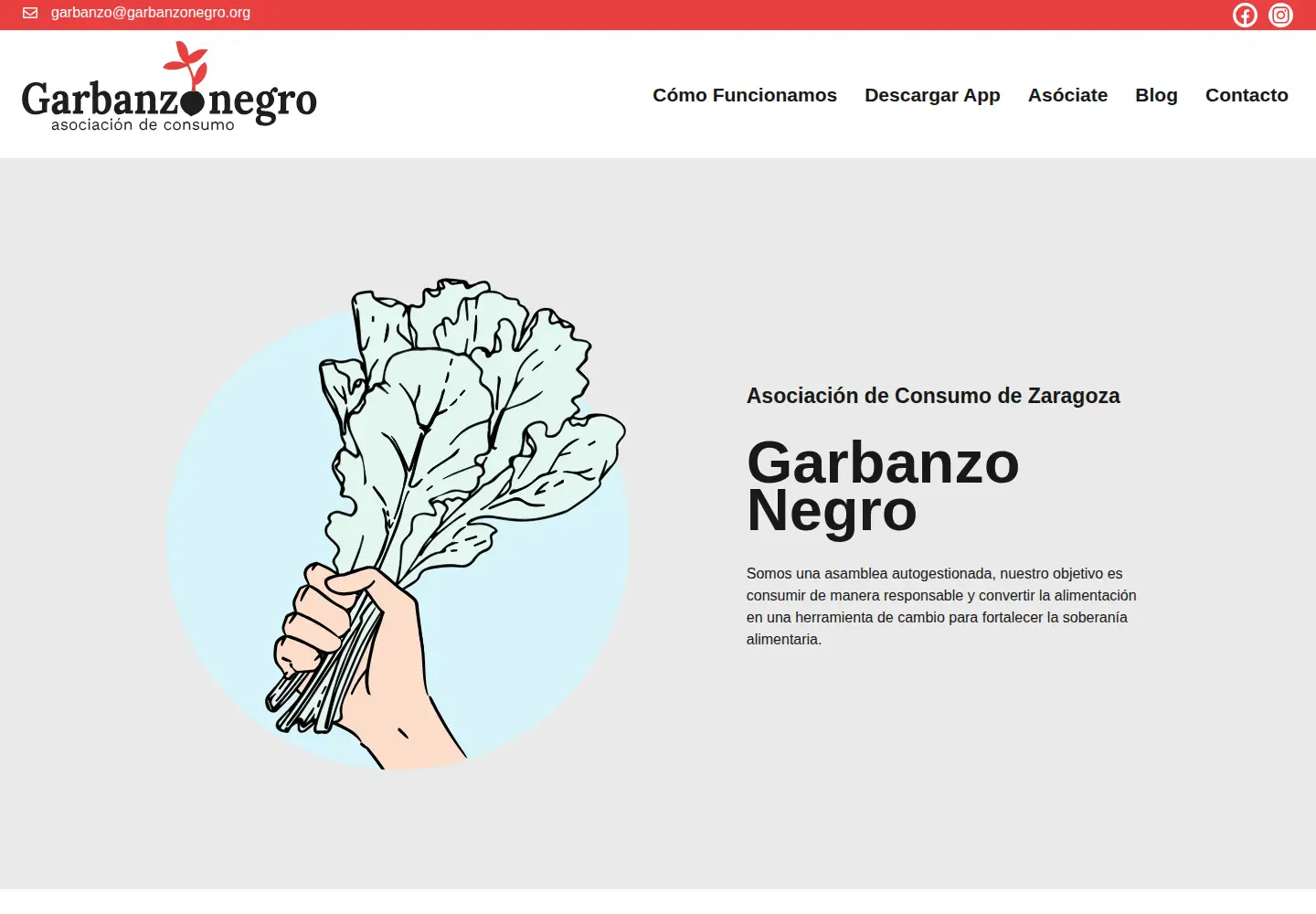 Captured homepage of garbanzonegro.org in the current scan