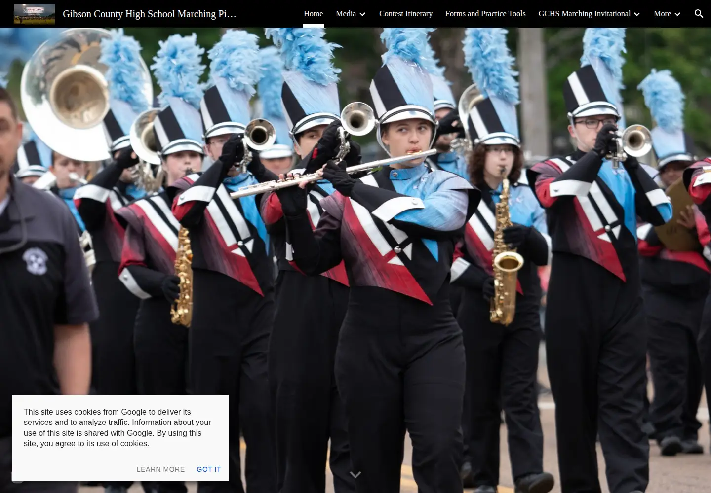 Screenshot of gchsmarchingpioneers.org