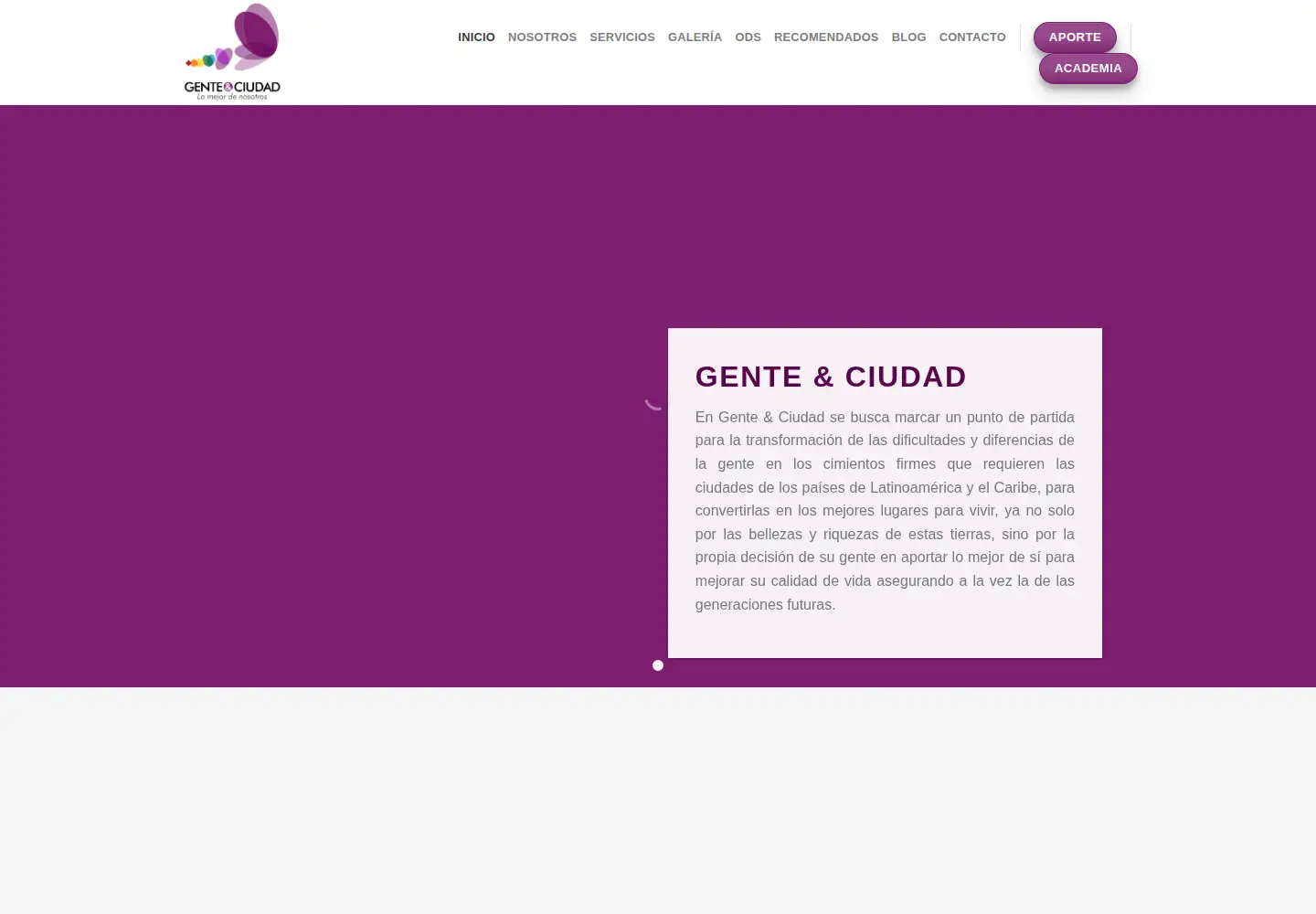 Screenshot of genteyciudad.org