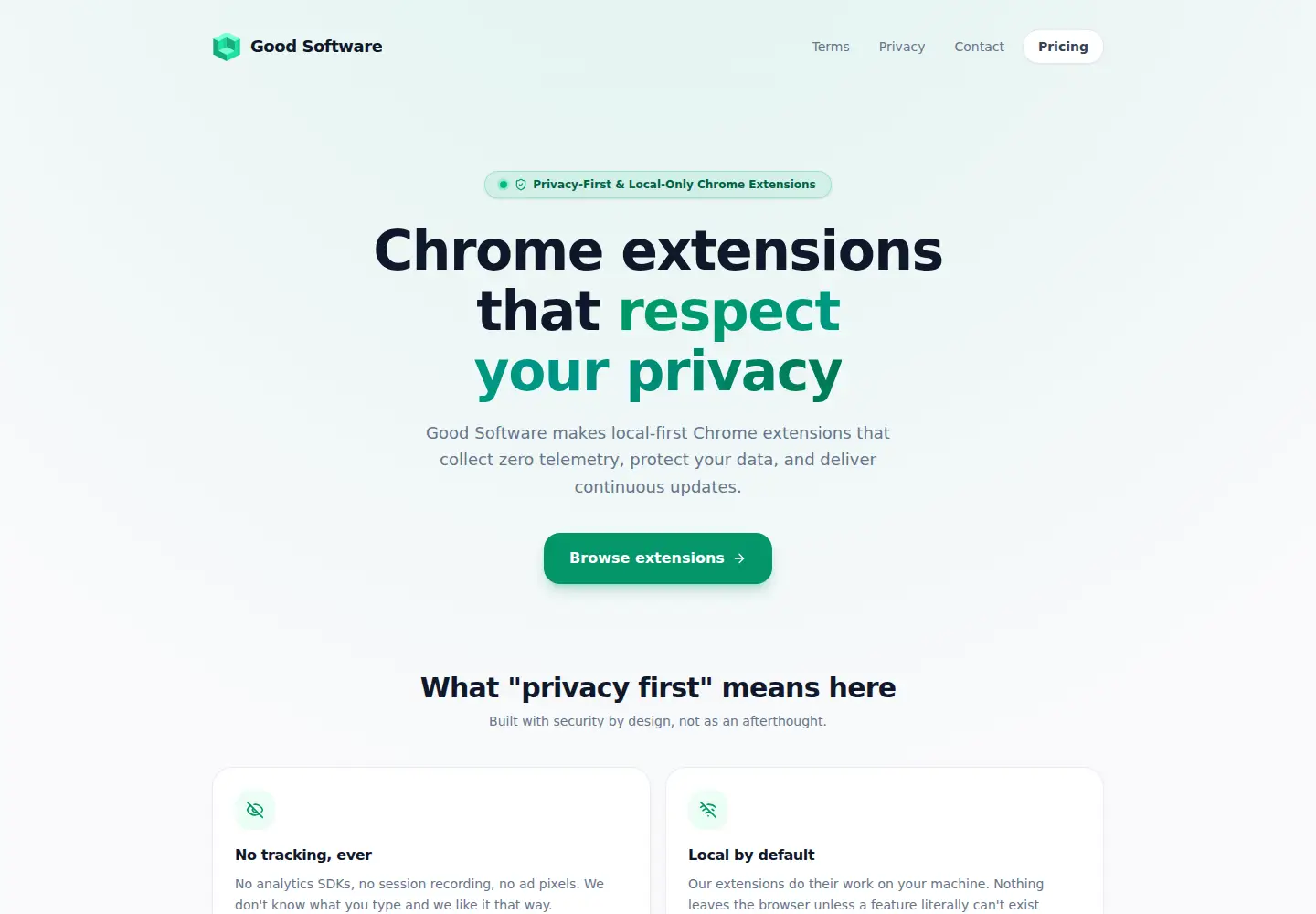 Screenshot of good-software.org