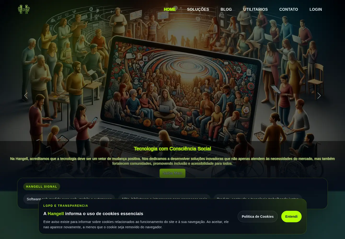 Screenshot of hangell.org
