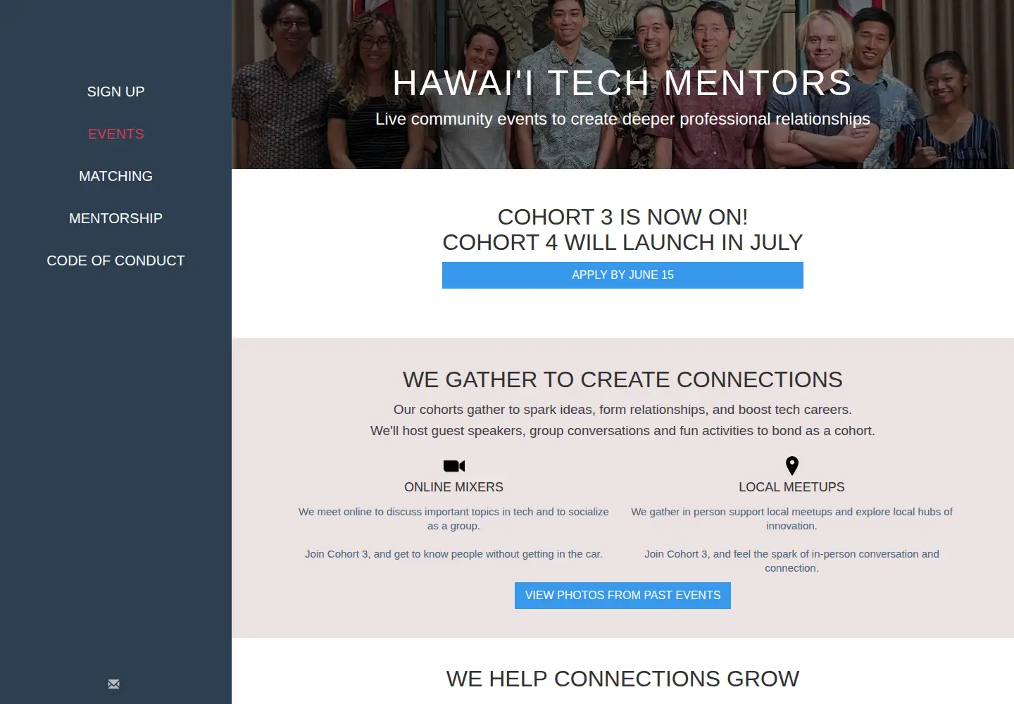 Screenshot of hawaiitechmentors.org