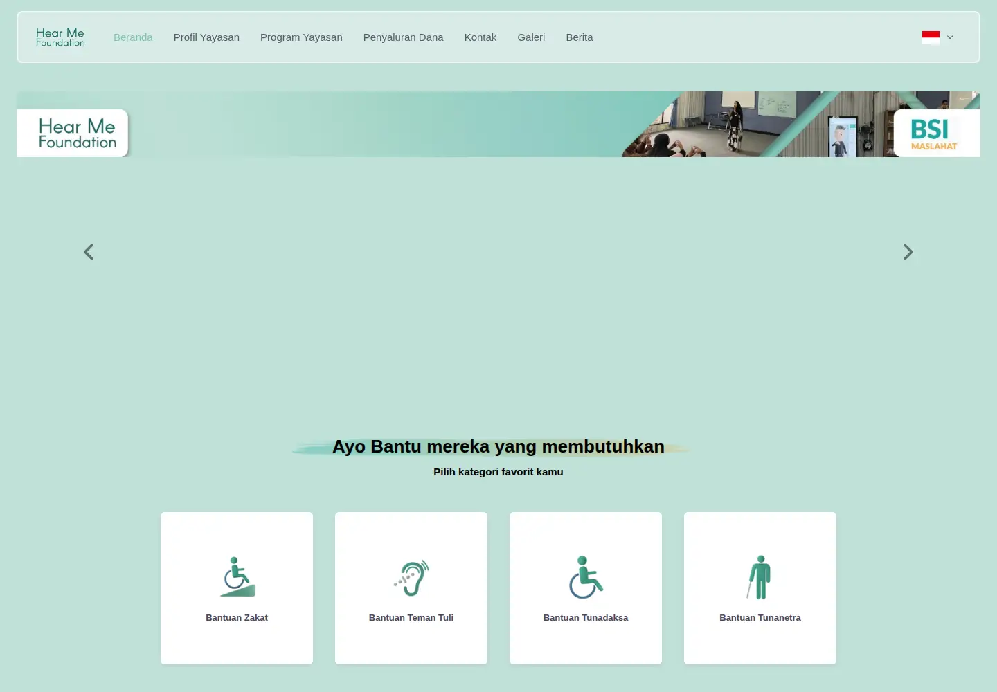Screenshot of hearme-foundation.org