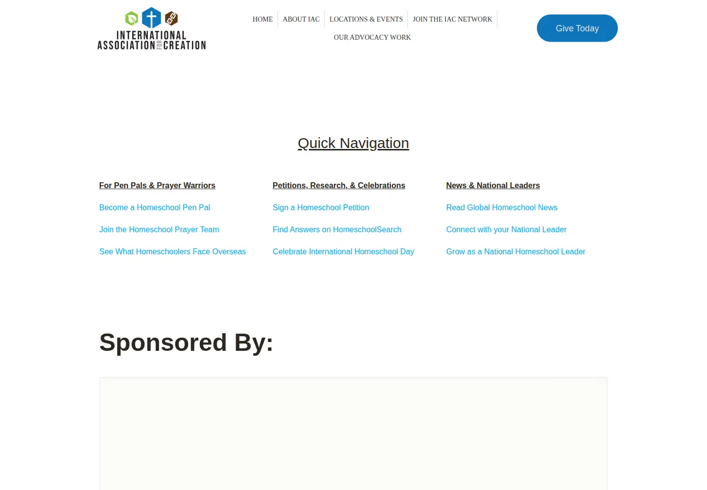 Screenshot of homeschoolpenpals.org