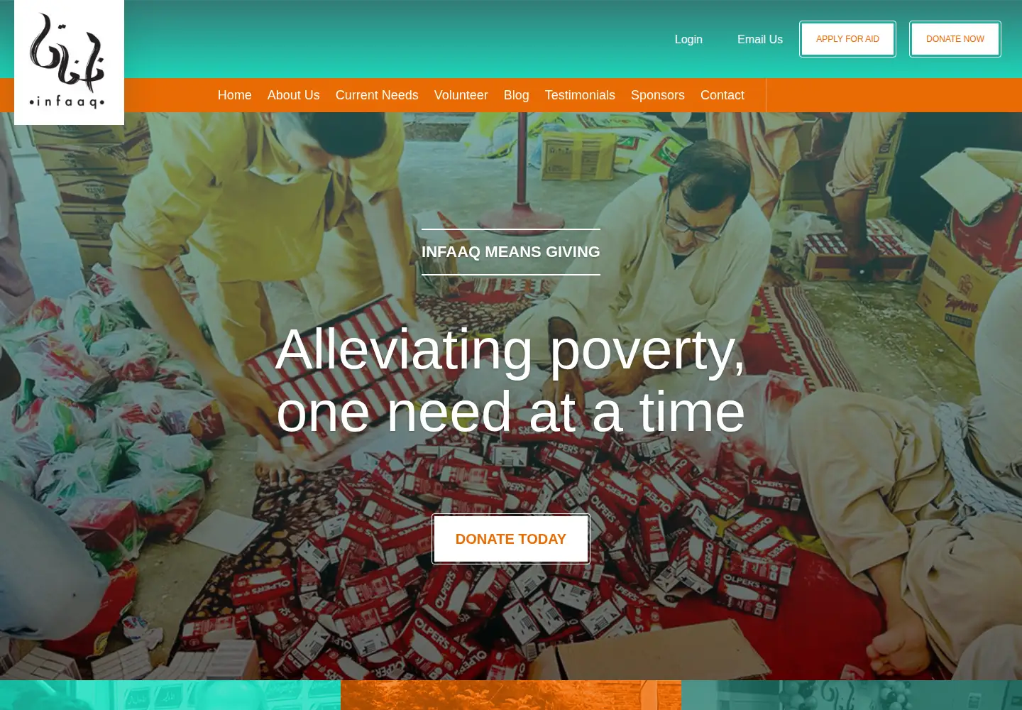 Captured homepage of infaaq.org in the current scan