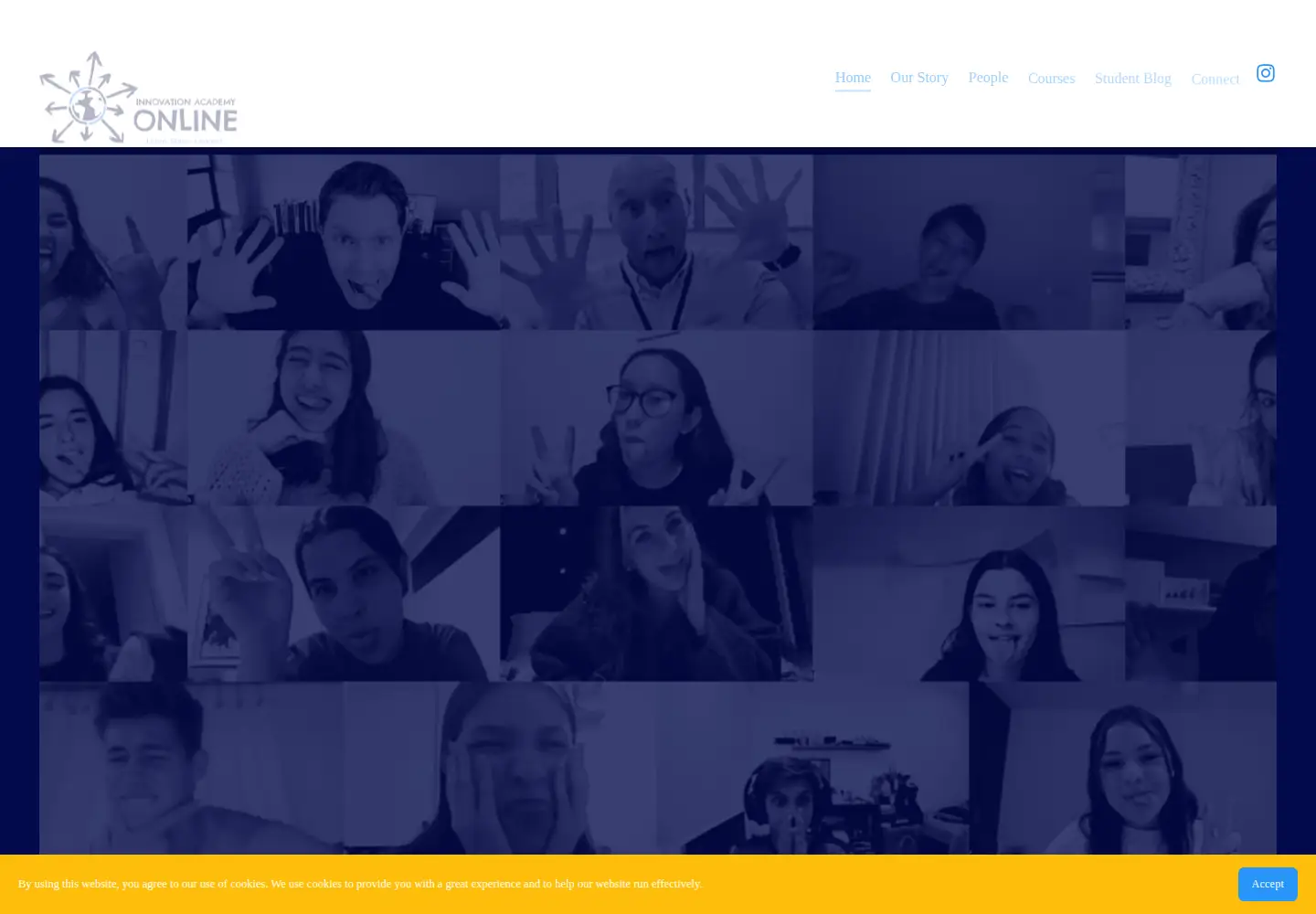 Captured homepage of innovationacademyonline.org in the current scan