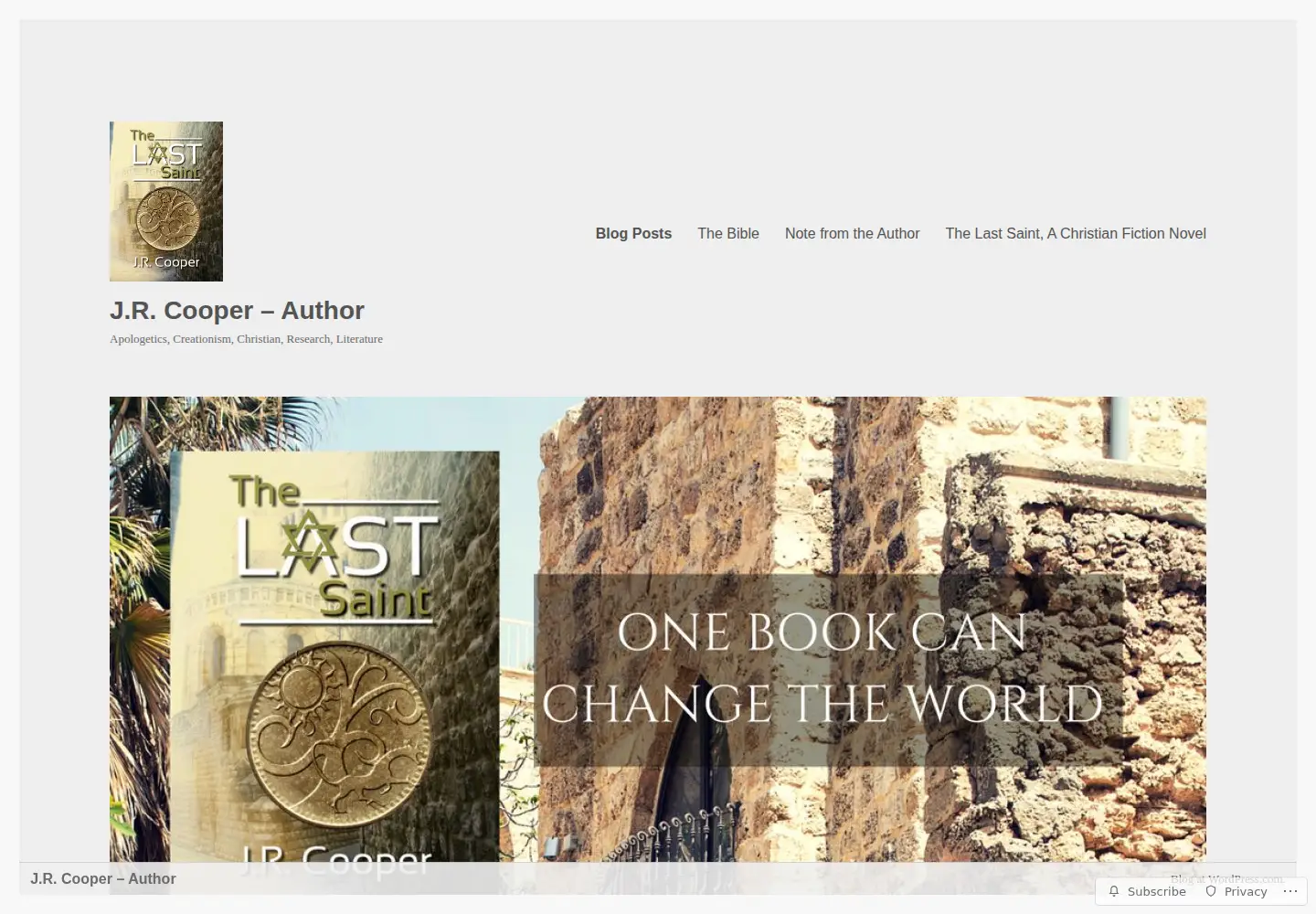 Captured homepage of jrcooper.org in the current scan