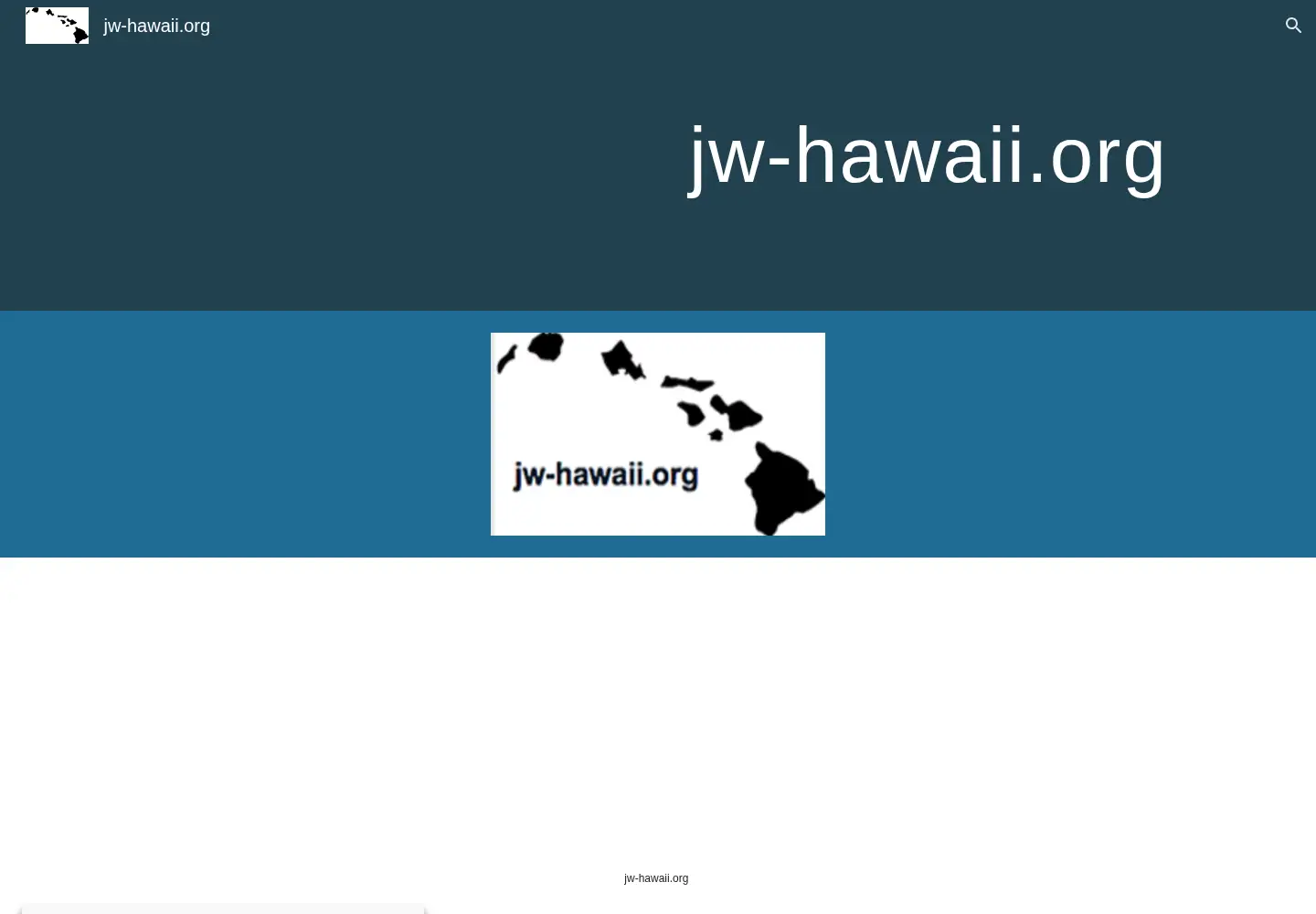 Captured homepage of jw-hawaii.org in the current scan
