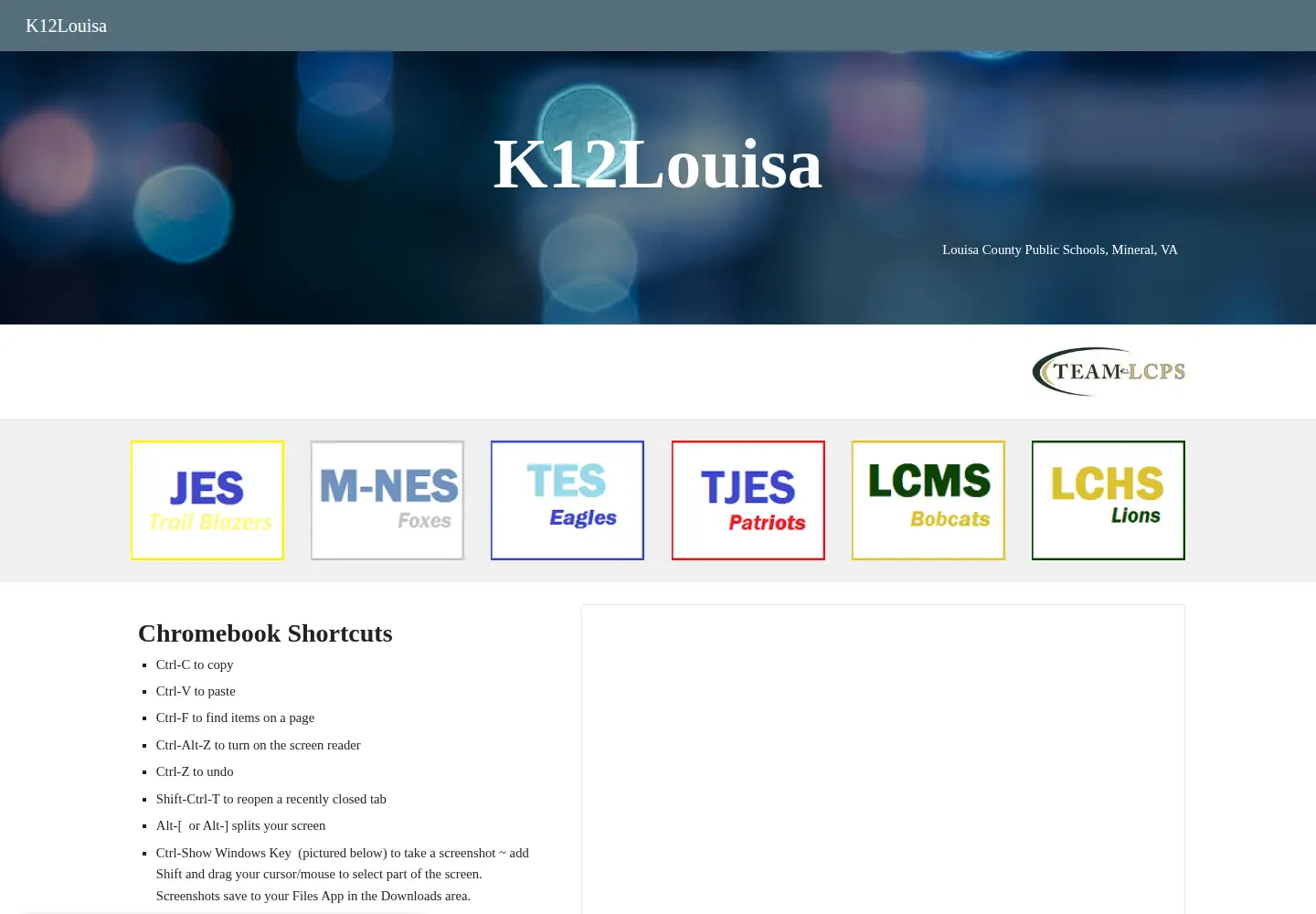 Screenshot of k12louisa.org