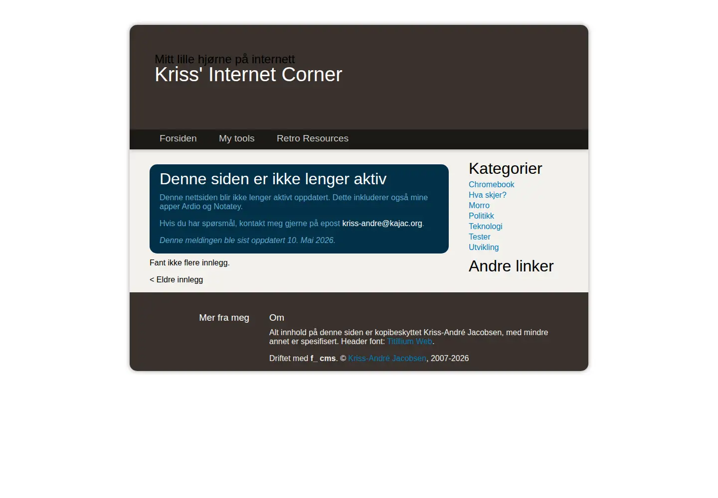 Screenshot of kajac.org