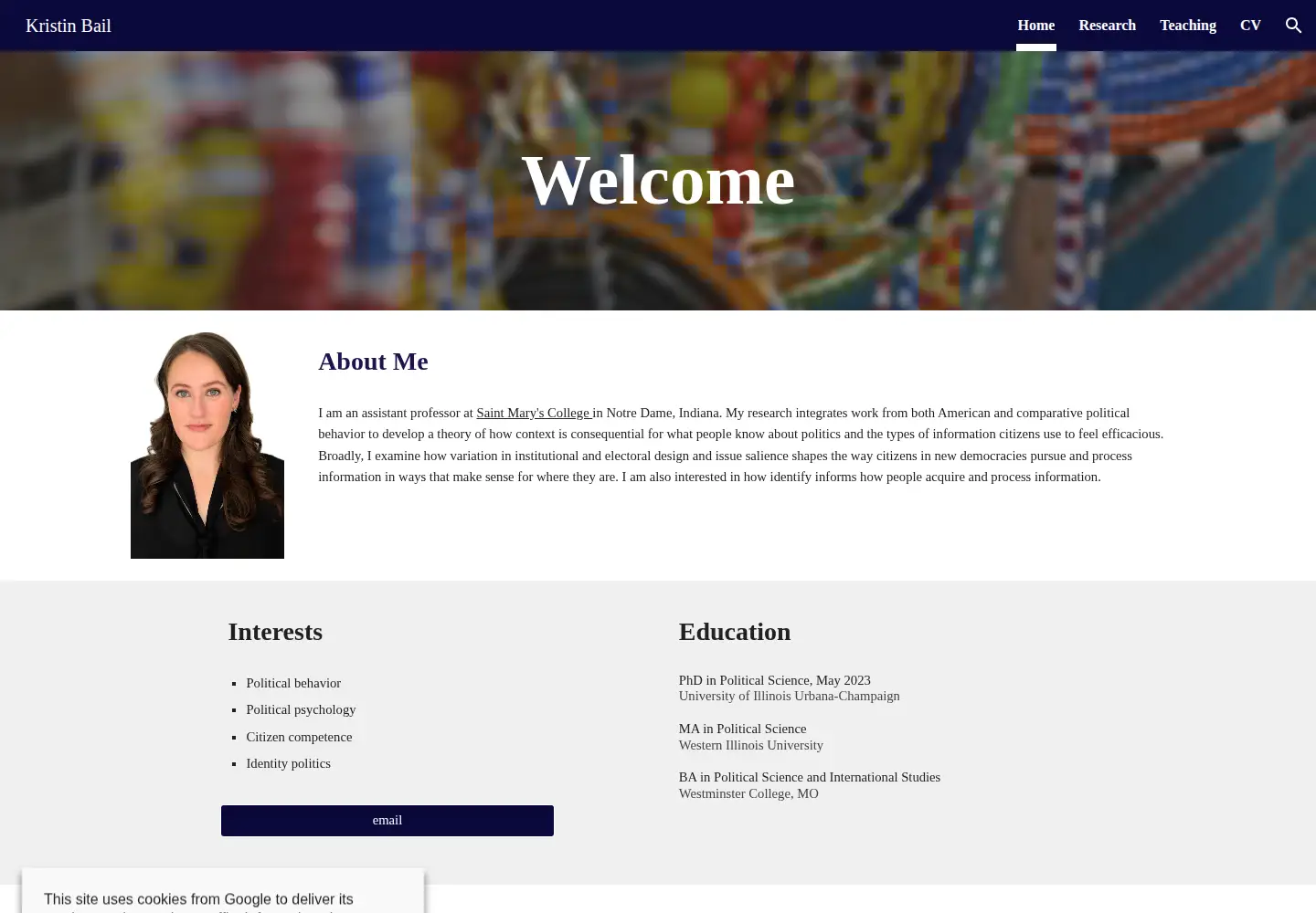 Captured homepage of kbail.org in the current scan