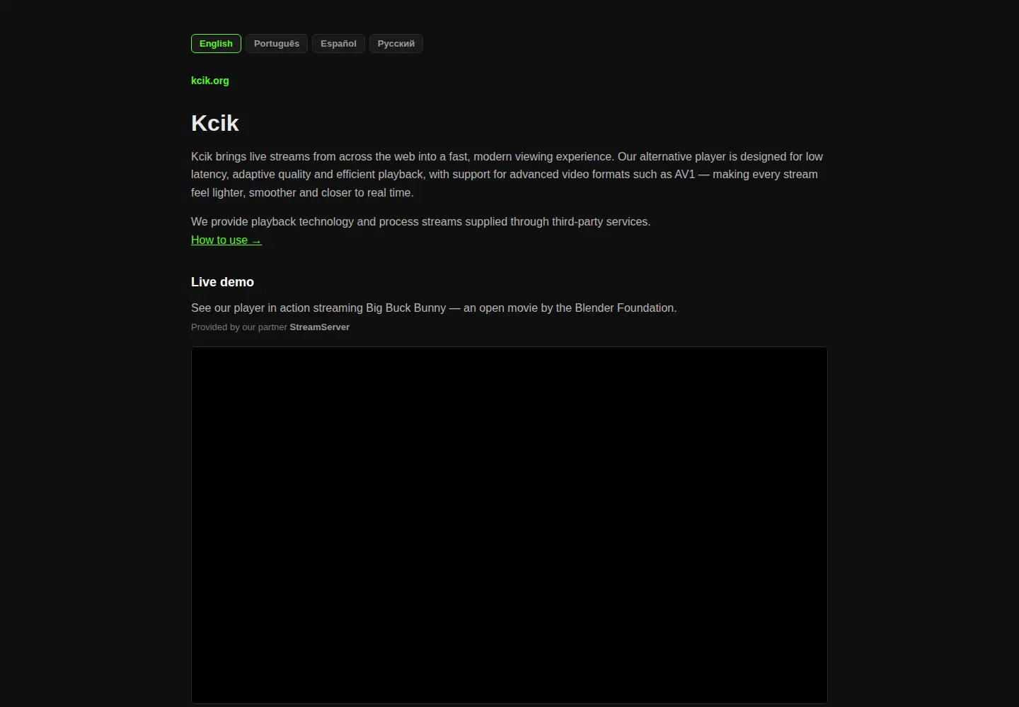 Screenshot of kcik.org