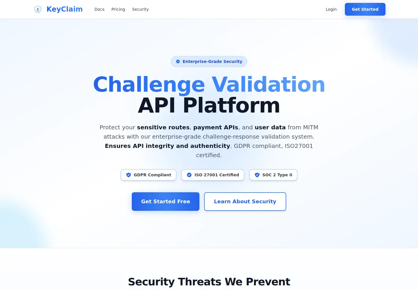 Screenshot of keyclaim.org