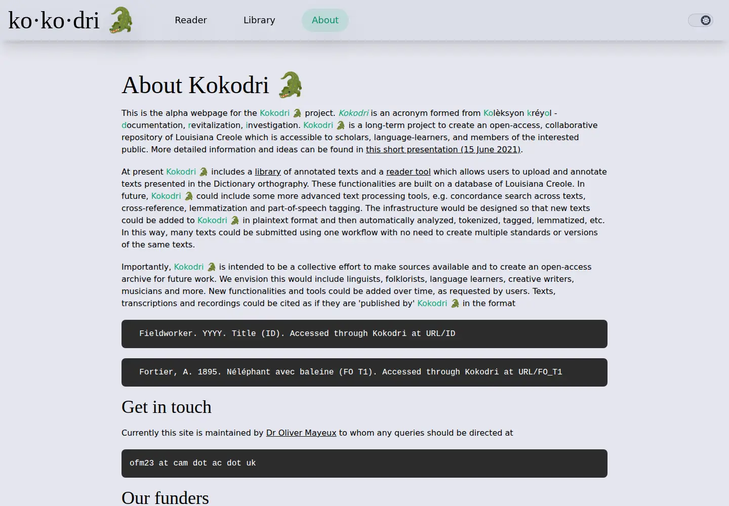 Screenshot of kokodri.org