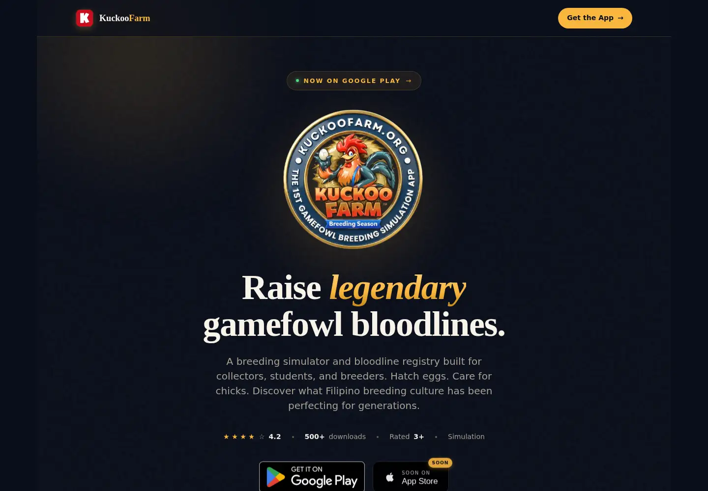 Captured homepage of kuckoofarm.org in the current scan