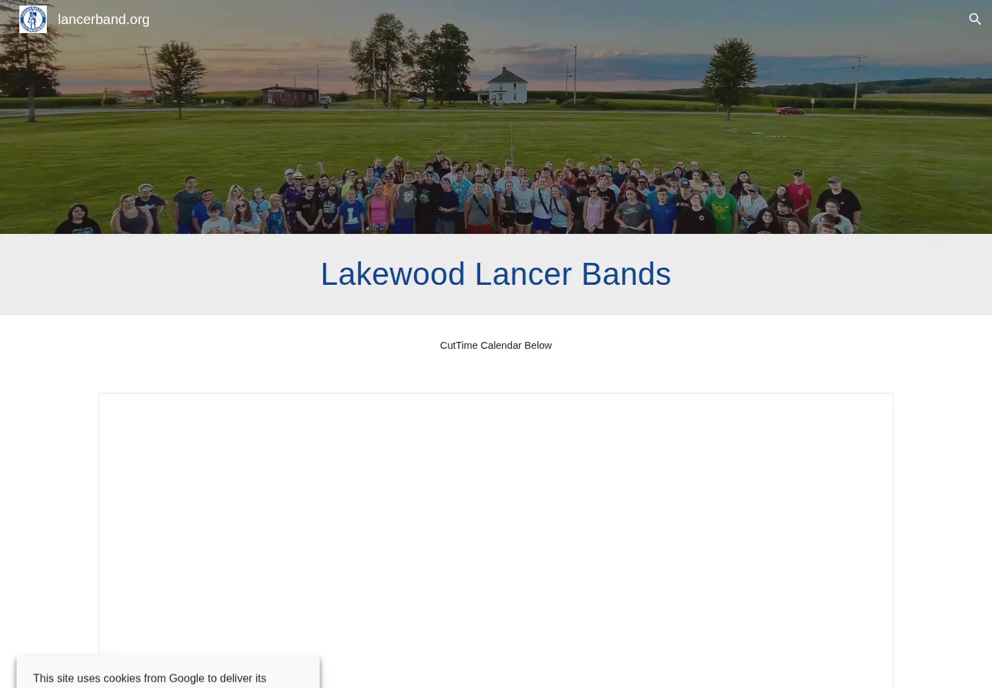 Screenshot of lancerband.org