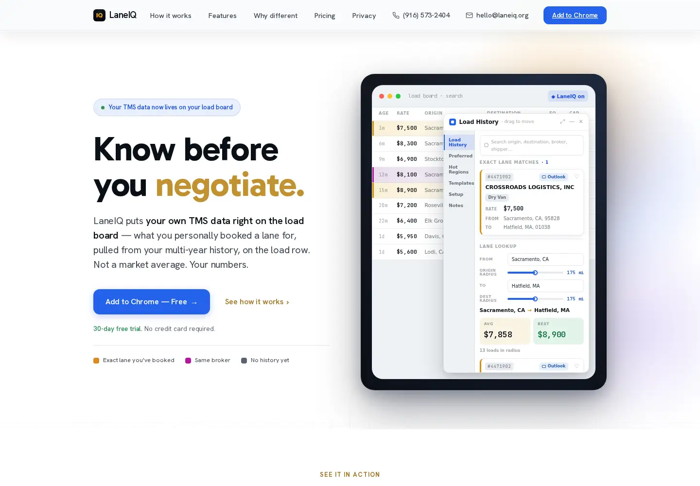 Screenshot of laneiq.org