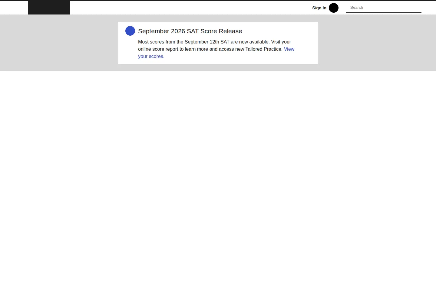 Screenshot of collegeboard.com