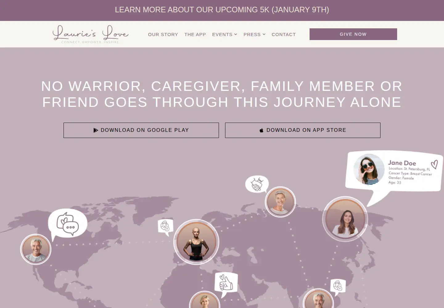 Captured homepage of laurieslove.org in the current scan