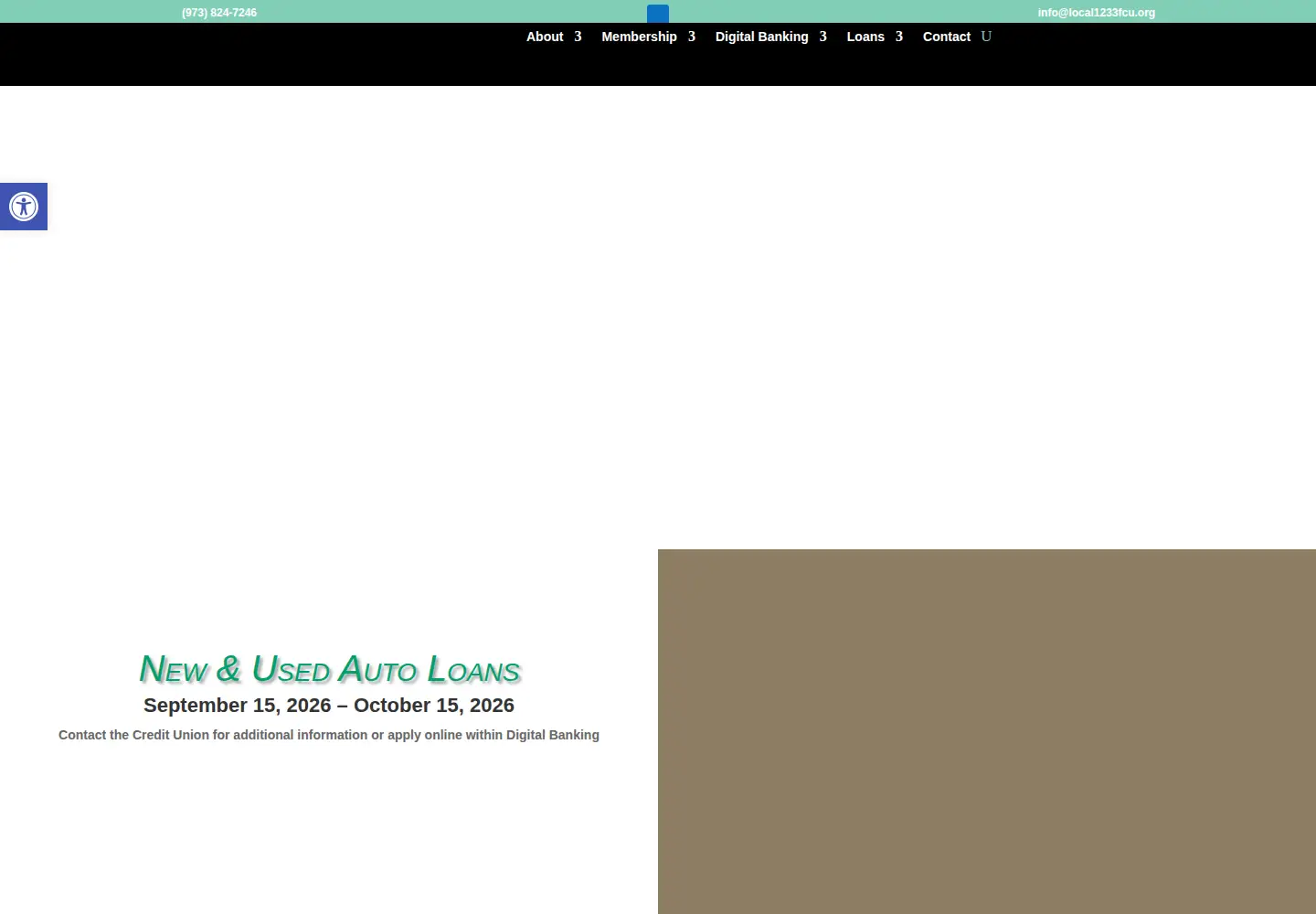 Captured homepage of local1233fcu.org in the current scan