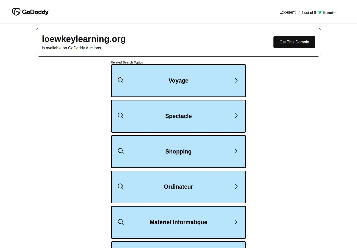 Screenshot of loewkeylearning.org