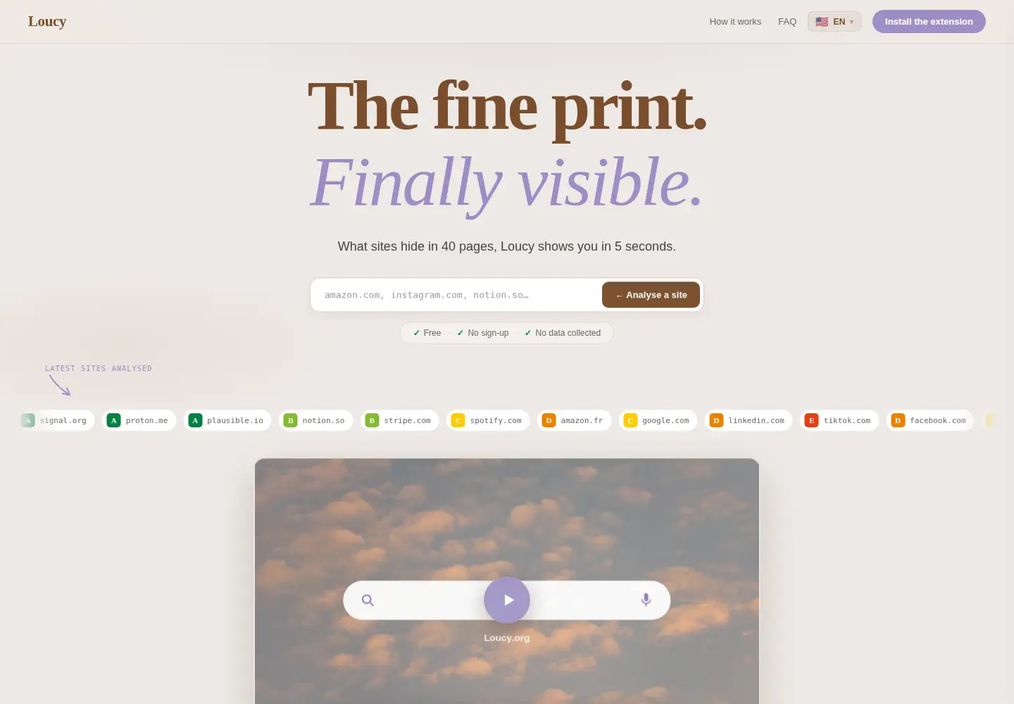 Screenshot of loucy.org