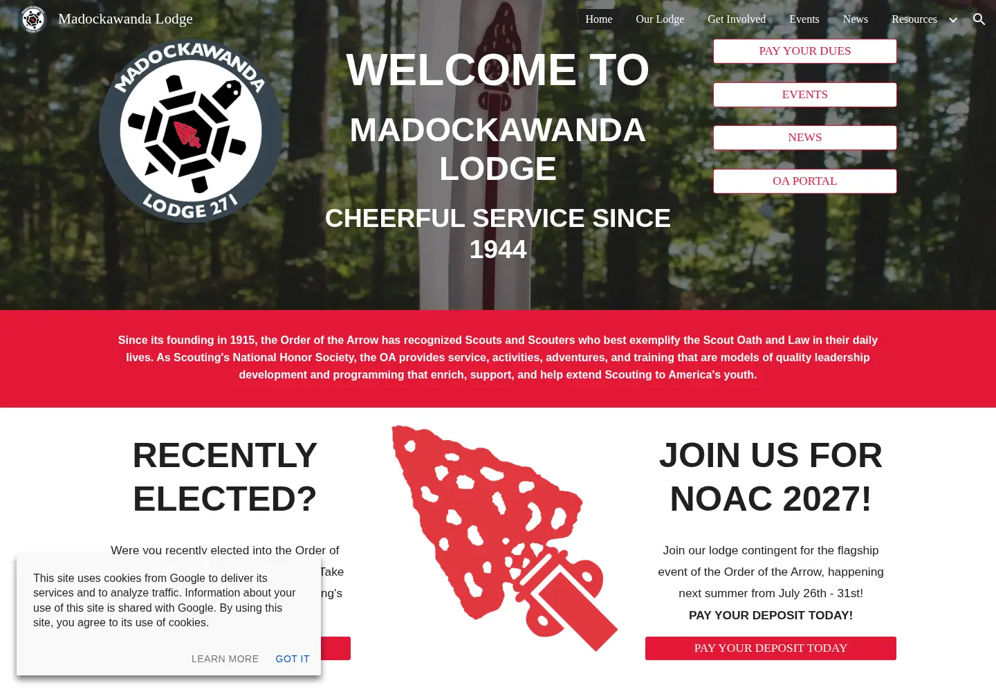 Screenshot of madockawanda.org
