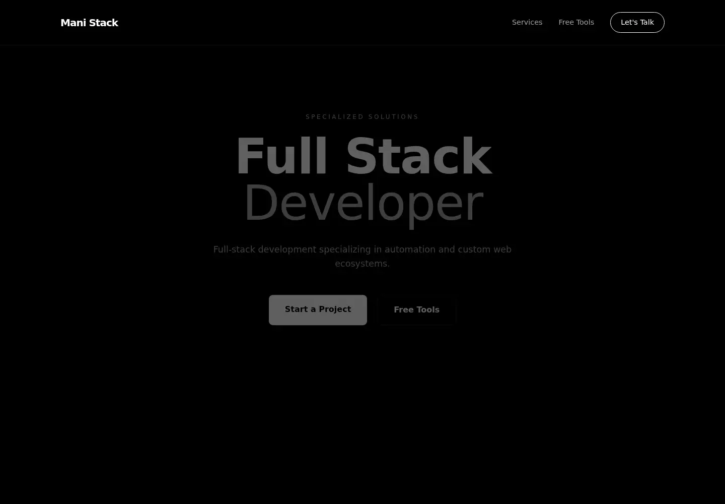 Screenshot of manistack.org