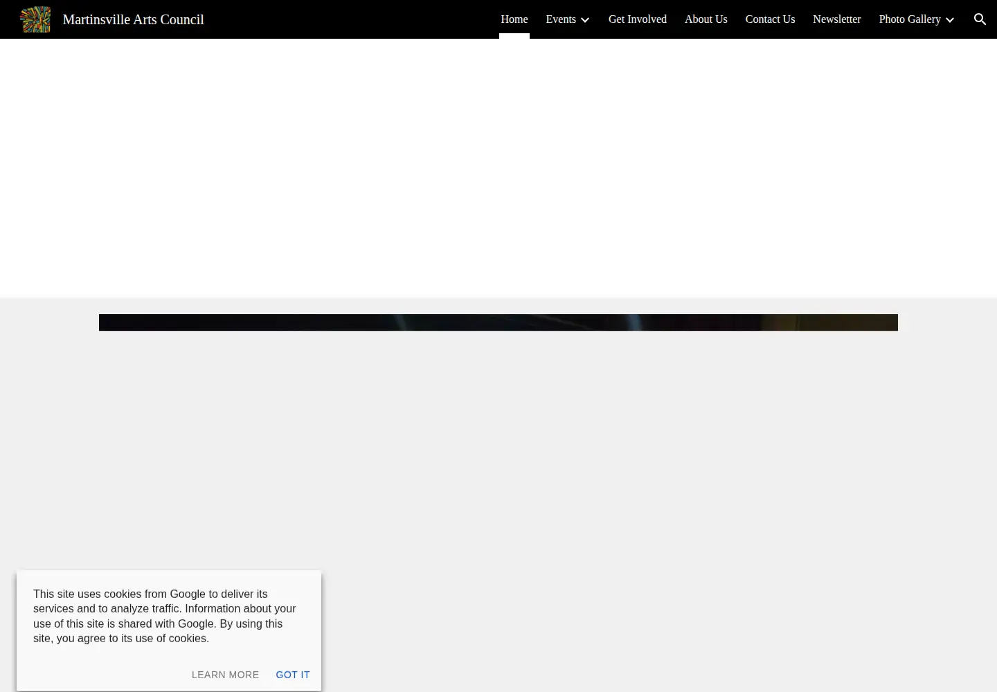 Screenshot of martinsvillearts.org