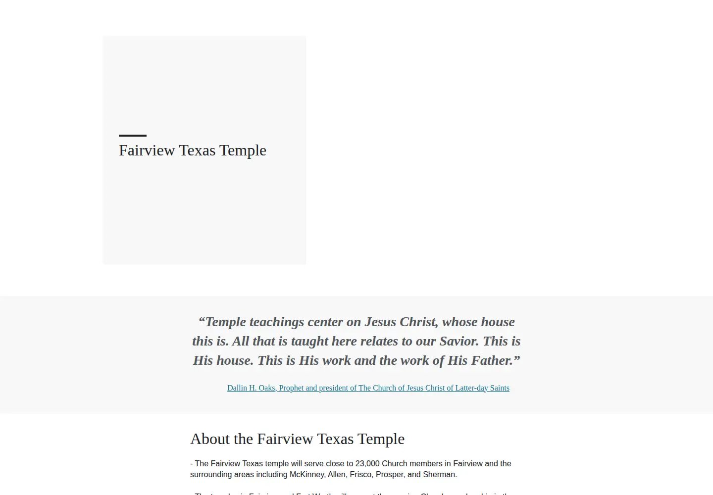 Screenshot of mckinneytexastemple.org