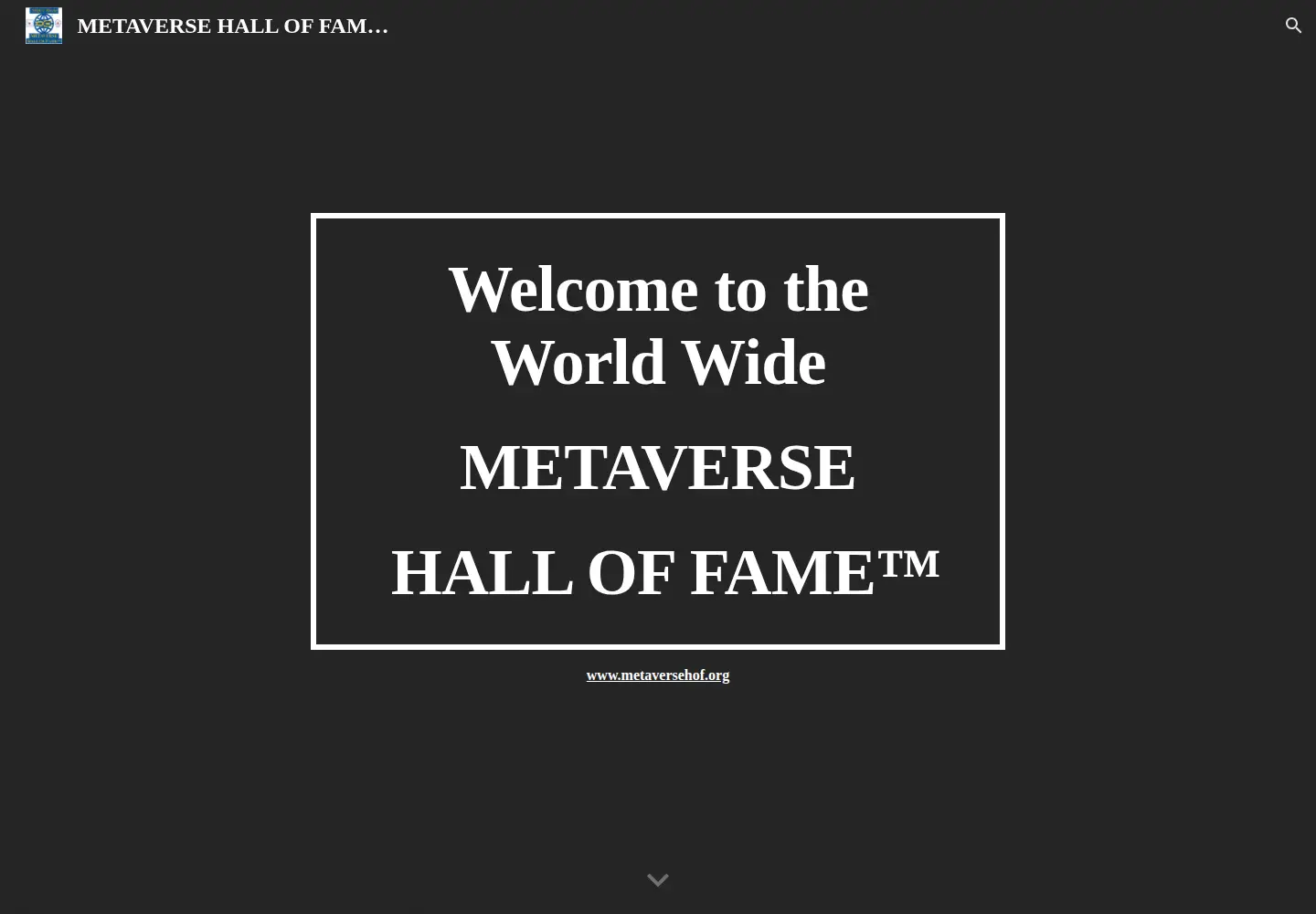 Screenshot of metaversehof.org