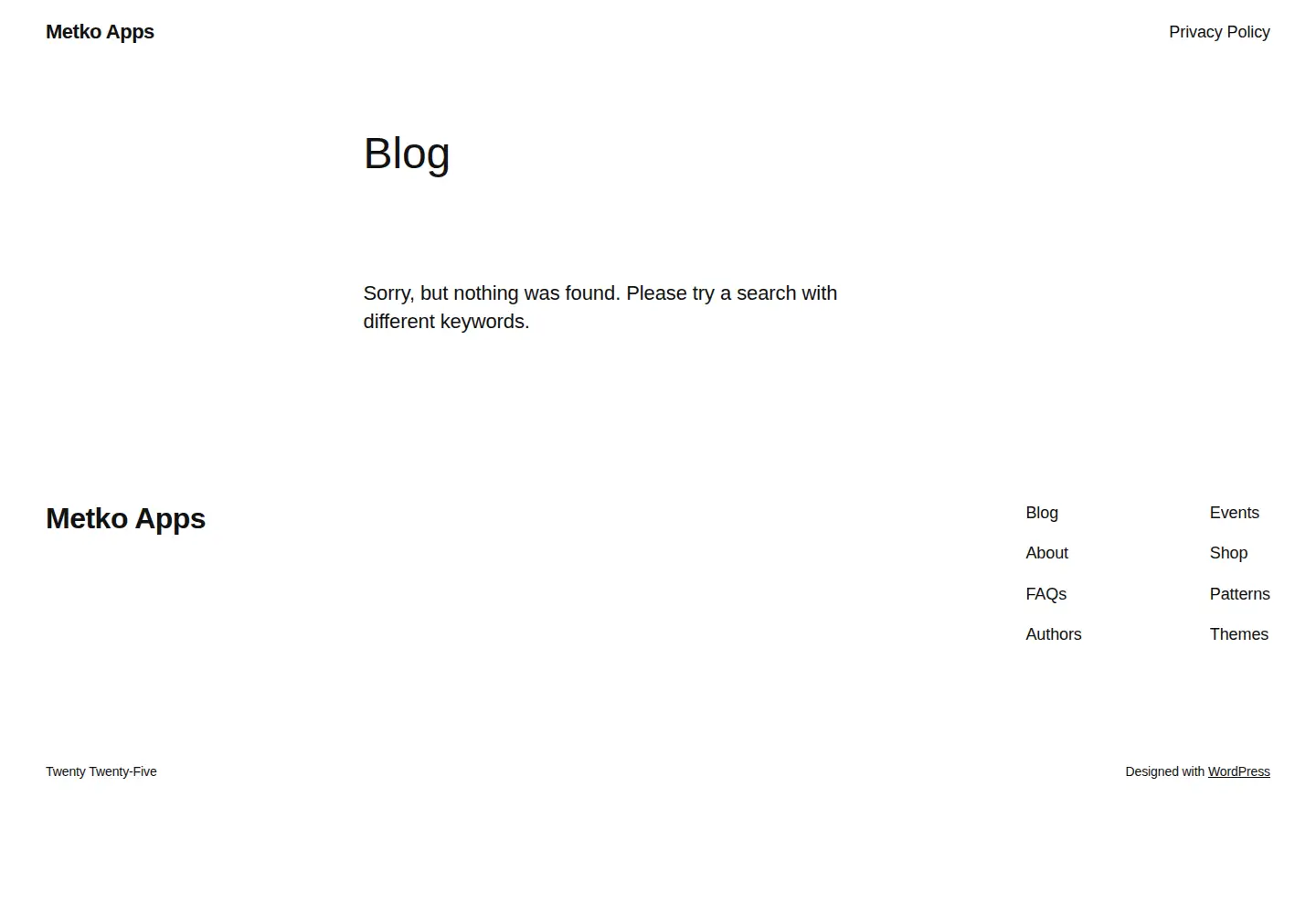 Screenshot of metko.org