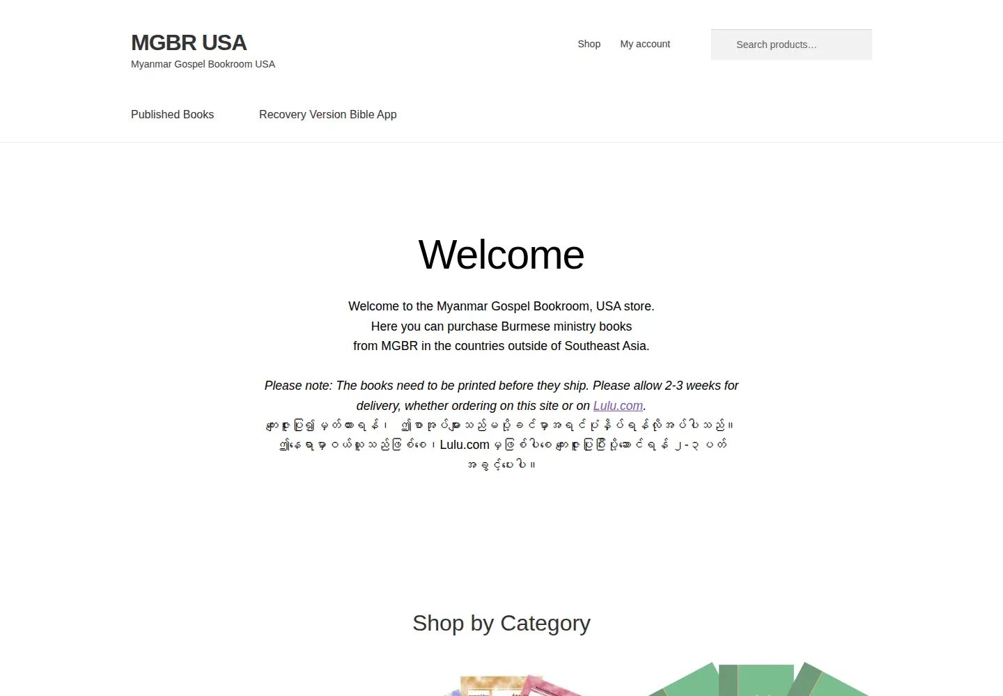 Captured homepage of mgbrusa.org in the current scan