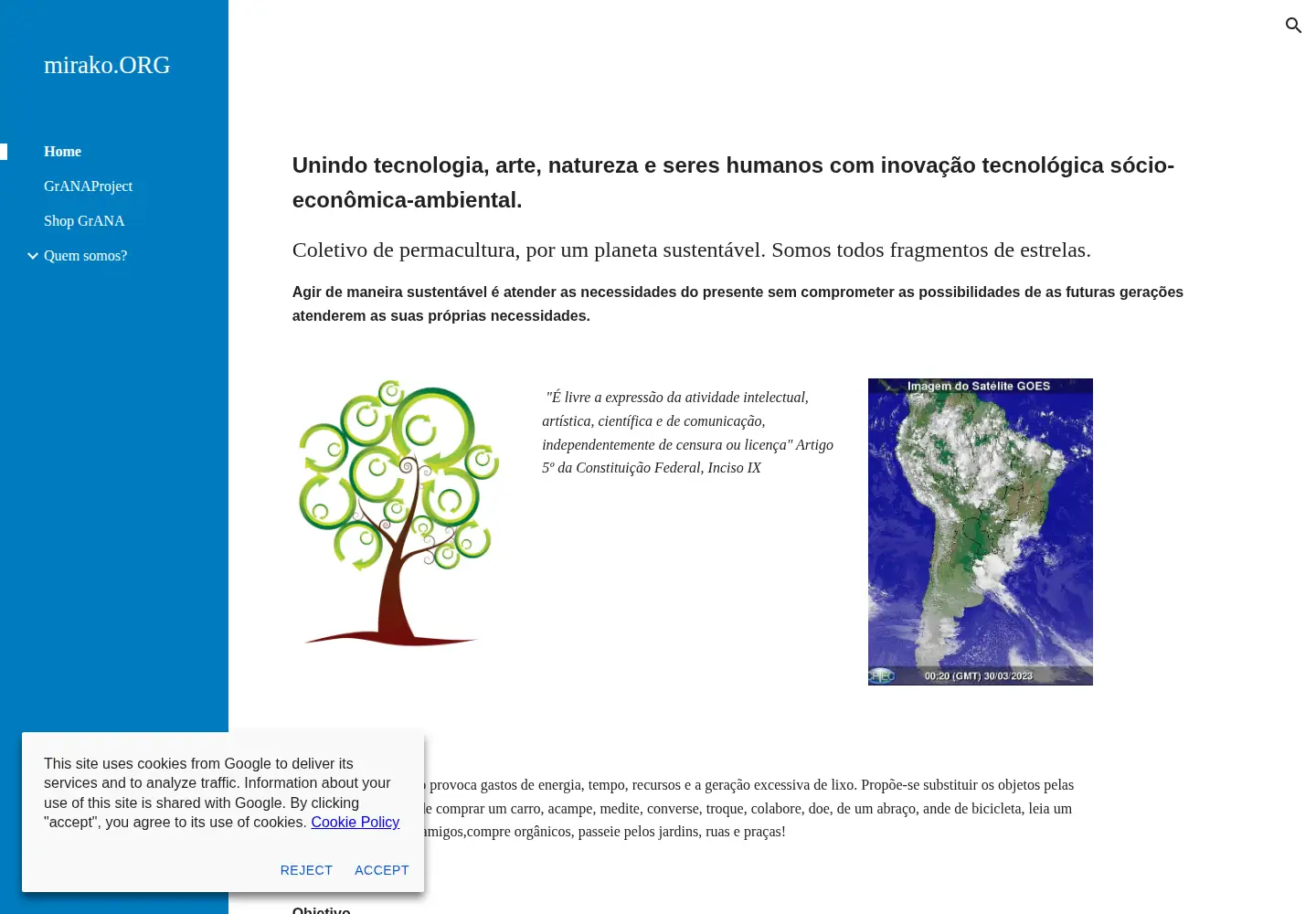 Captured homepage of mirako.org in the current scan