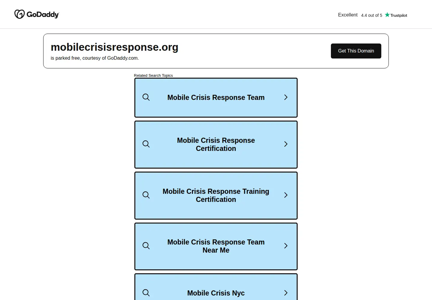Screenshot of mobilecrisisresponse.org