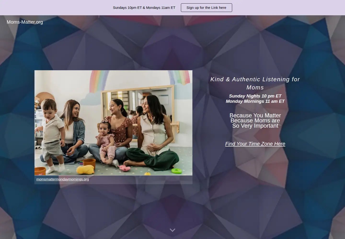 Screenshot of moms-matter.org