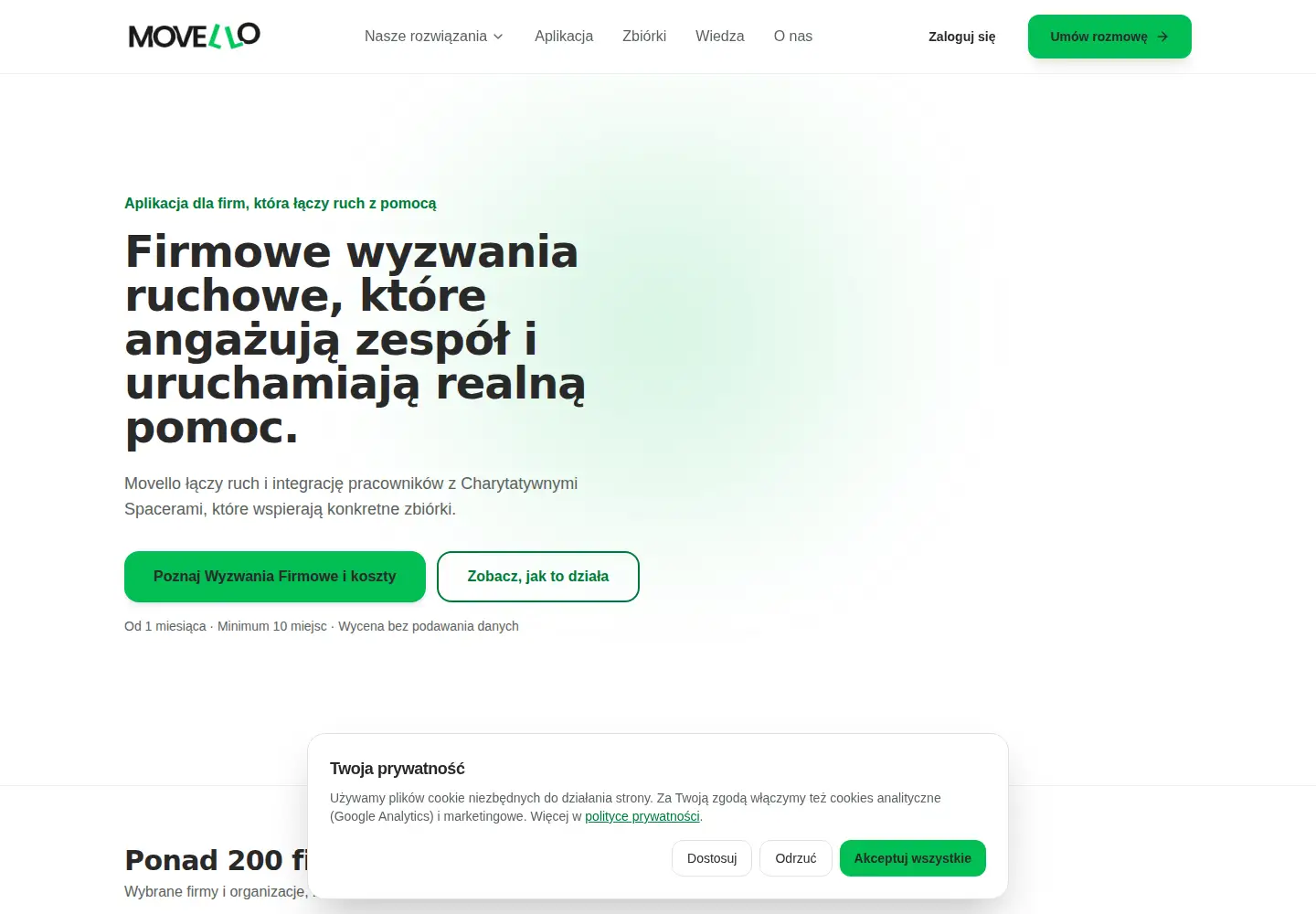 Captured homepage of movello.org in the current scan