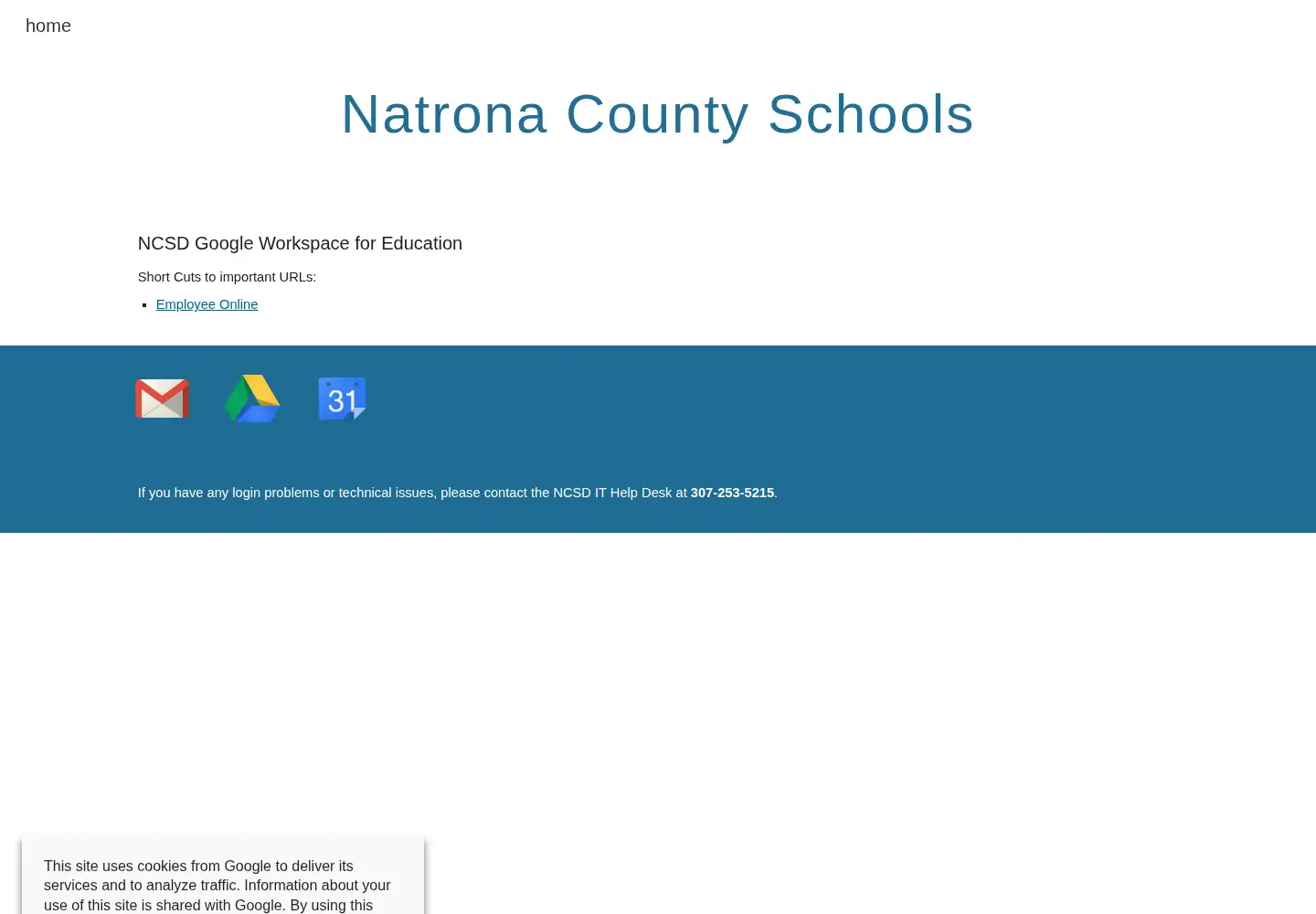 Captured homepage of myncsd.org in the current scan