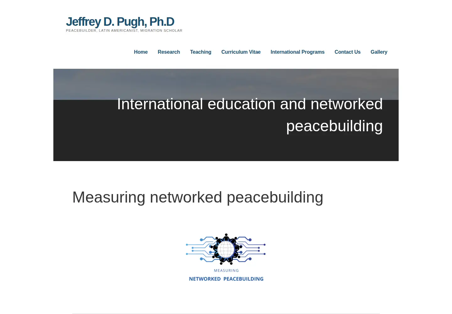 Screenshot of networkedpeace.org