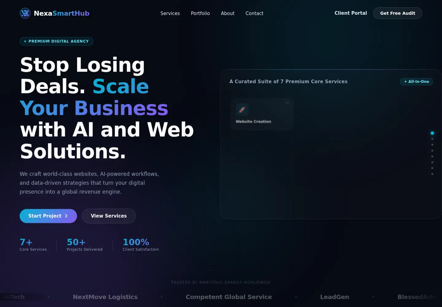 Screenshot of nexasmartai.org