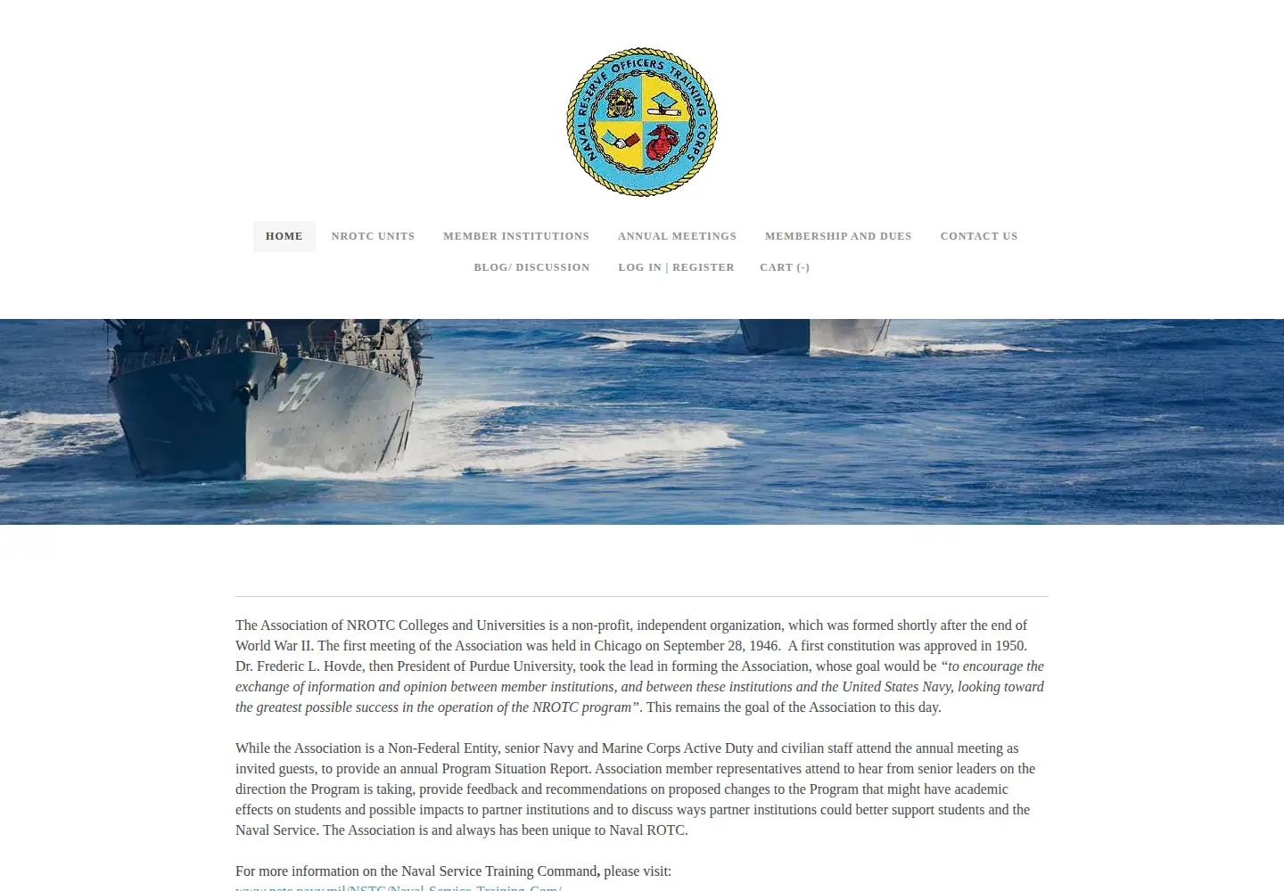 Screenshot of nrotcassociation.org