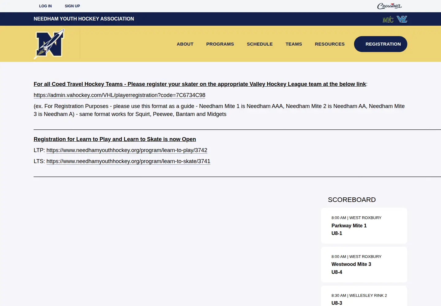 Captured homepage of nyha.org in the current scan