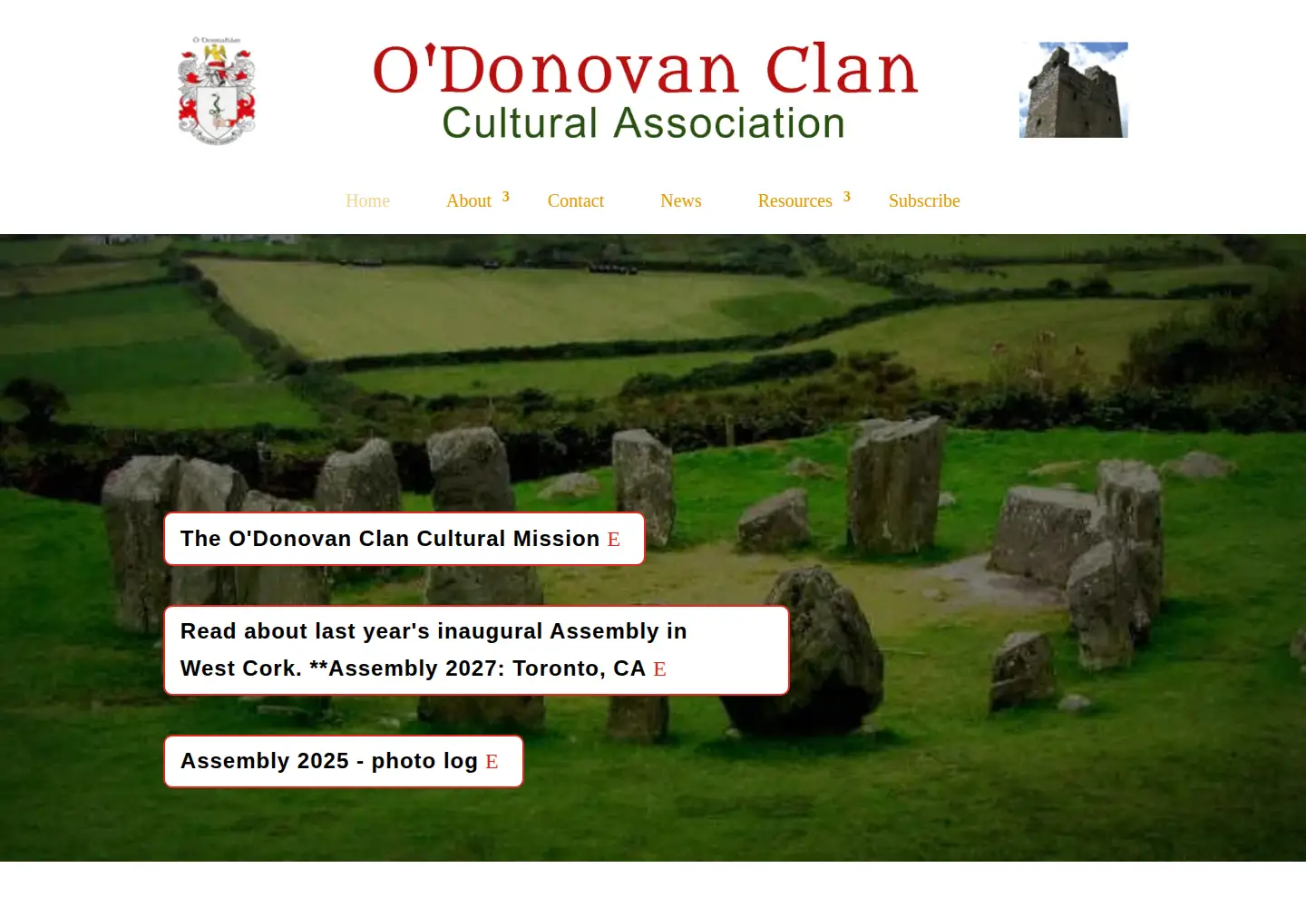 Screenshot of odonovanclan.org